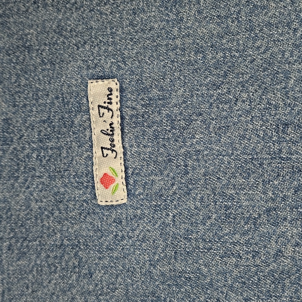 Vintage Mickey Unlimited Feelin Fine Denim Vest Embroidered Large - Picture 10 of 16